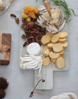 Marble Cheese Board with Leather Tie and Handle