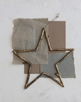 Metal Twig Star Ornament, Antique Gold