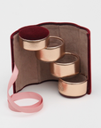 Mini Jewelry Box Roll - Burgundy