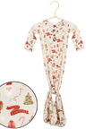 Newborn-3 Months Mistletoe Knotted Gown
