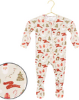 Mistletoe Zipper Footies