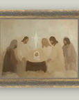 Neutral Nativity Framed Antique Art