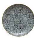 Hand Stamped Stoneware Plate with Pattern