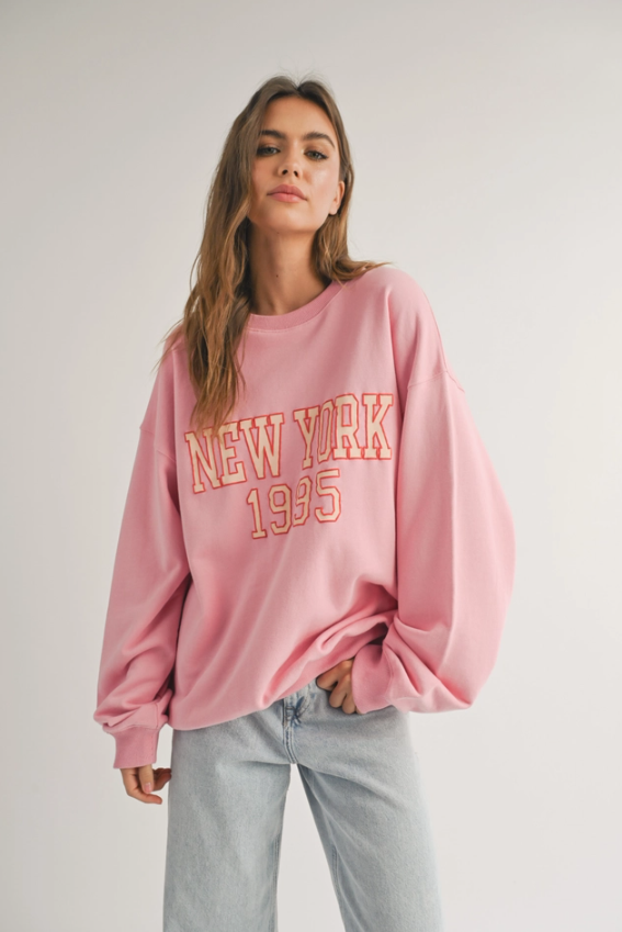 New York Sweatshirt - Pink