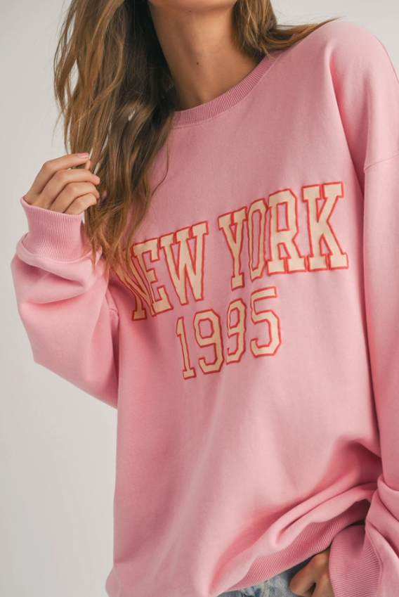 New York Sweatshirt - Pink