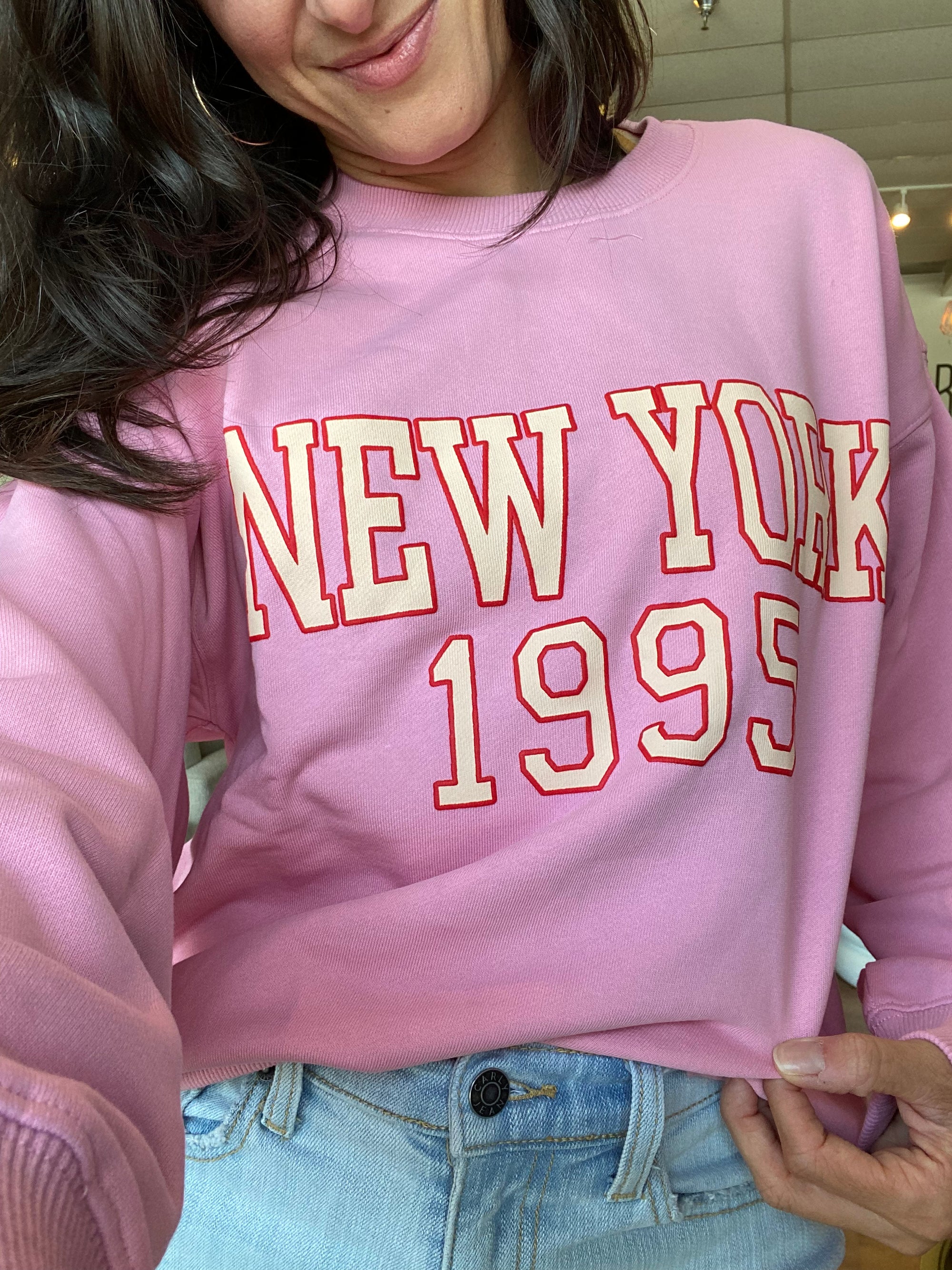 New York Sweatshirt - Pink