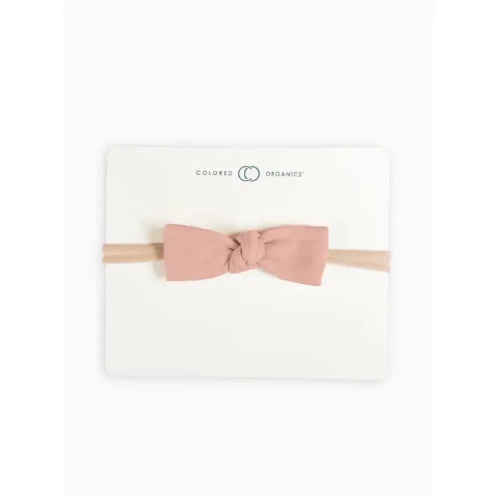 Organic Baby Dainty Bow Headband - Blush