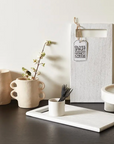 Paper Mache Vase with Handles - Natural