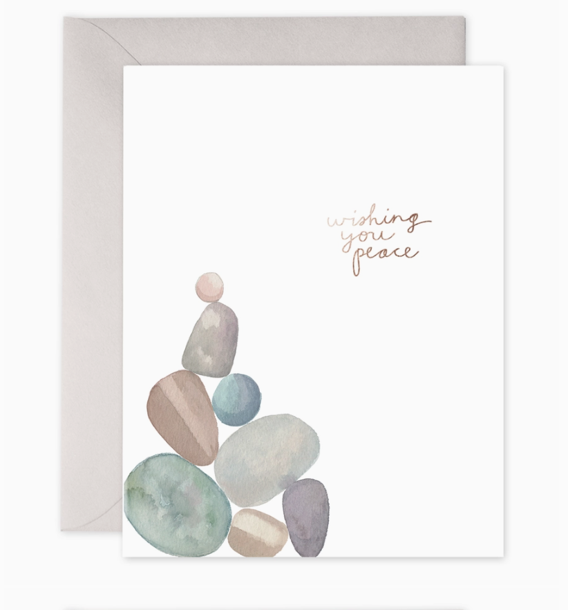 Peace Rocks Sympathy Card