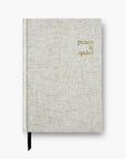 Peace and Quiet Gray Linen Notebook