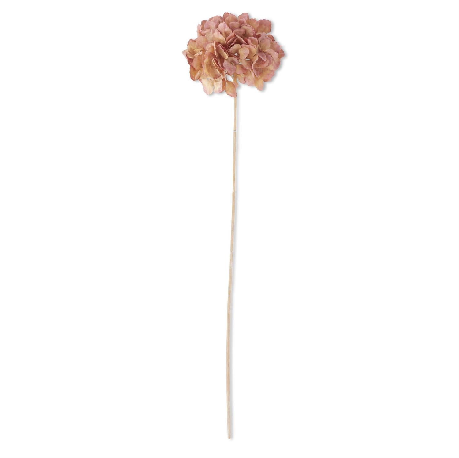 27 Inch Faux Pink Dried Hydrangea Stem