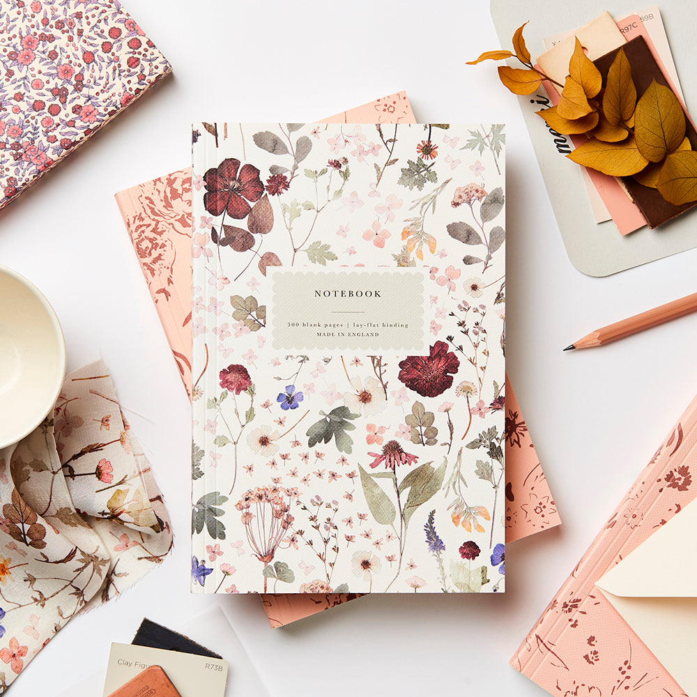 L&amp;L Pressed Floral Notebook