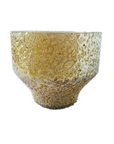 Recycled Glass Seeded Votive Holder, Antique Gold Finish