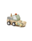 Construction Vehicle Wooden Windup Truck