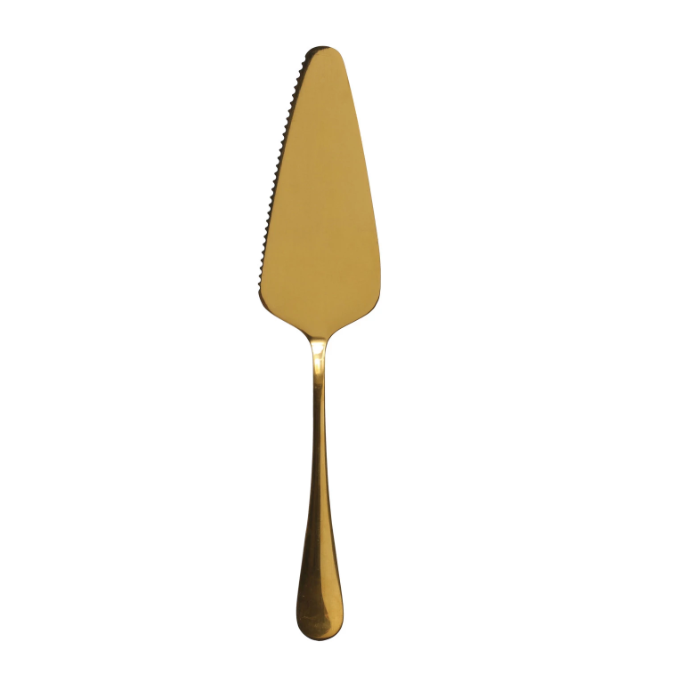 9&quot; Gold Electroplating Stainless Steel Cake Server