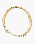 Layered Chain Bracelet: Gold Filled