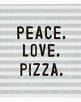 Peace Love Pizza Paper Napkin
