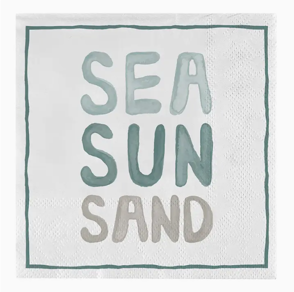 Sea Sun Sand Cocktail Napkins - Final Sale