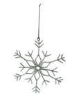 Metal Snowflake Ornament with Glitter