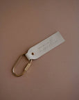 Blonde Leather Keyfob