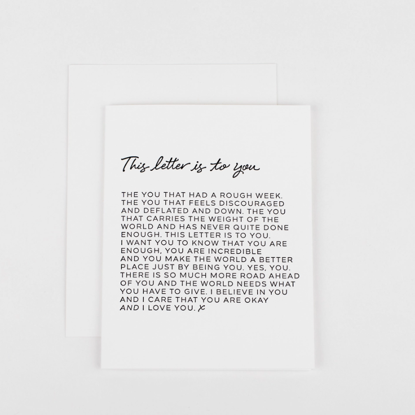 This Letter is to You Greeting Card