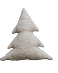 Cotton Slub Tree Shaped Pillow with Metallic Gold Thread