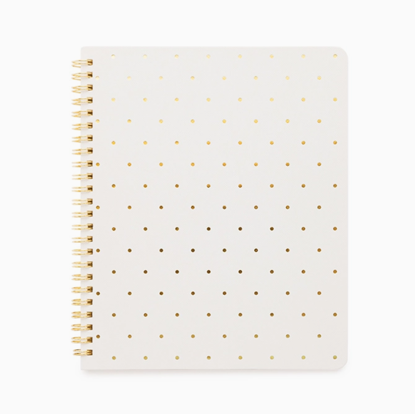 White Perfect Dot Notebook