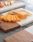 White Marble and Wood Cutting Board