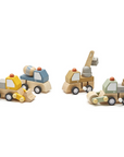 Construction Vehicle Wooden Windup Truck