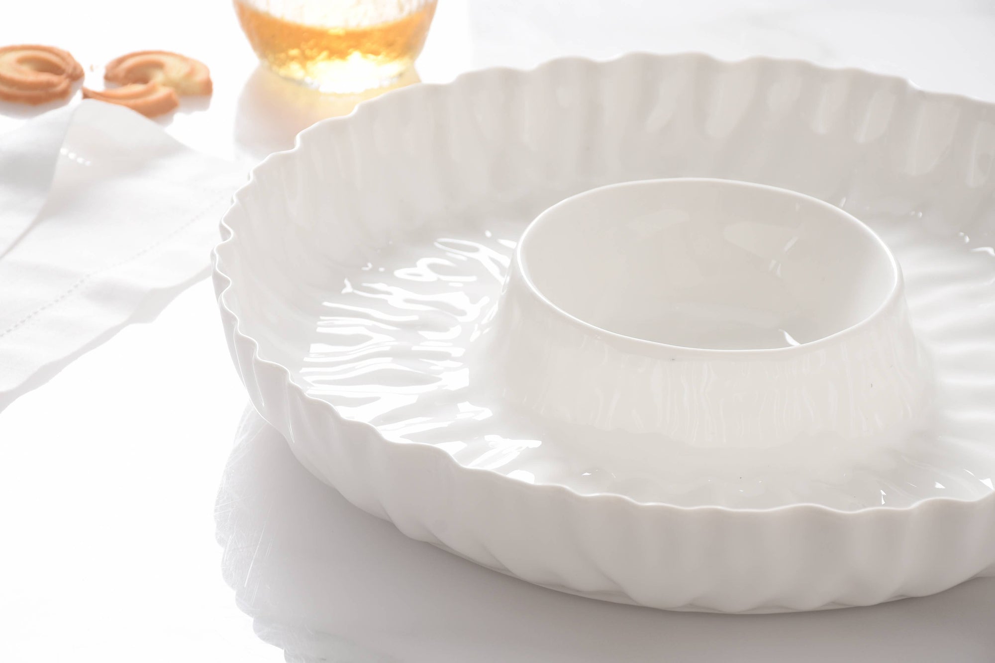 Mascali Bianca Chip and Dip Tray