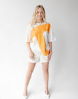 White Tennessee Lawson Logo Oversized Tee