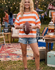 Gameday Stripe Knit Oversized Top