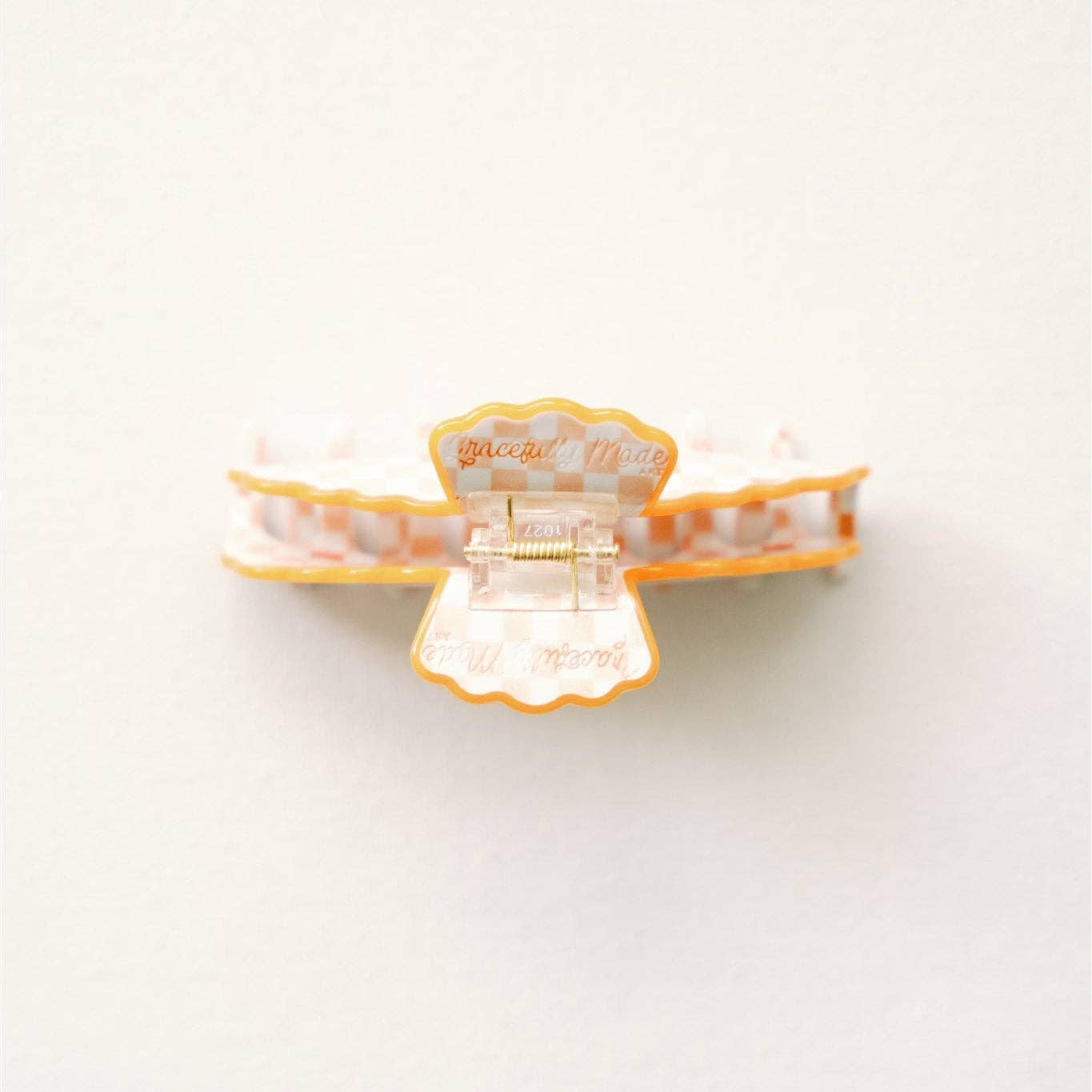 Orange Scalloped Claw Clip
