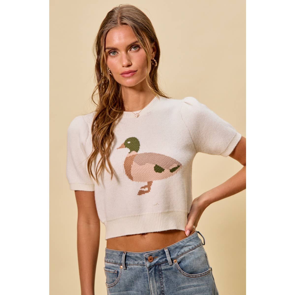 Duck Graphic Sweater Top