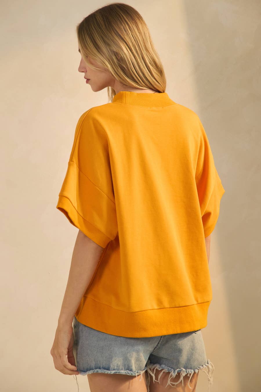 Orange Tennessee Boxy Short Sleeve Sweatshirt