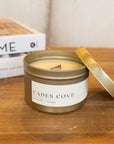 Cades Cove Gold Tin Candle