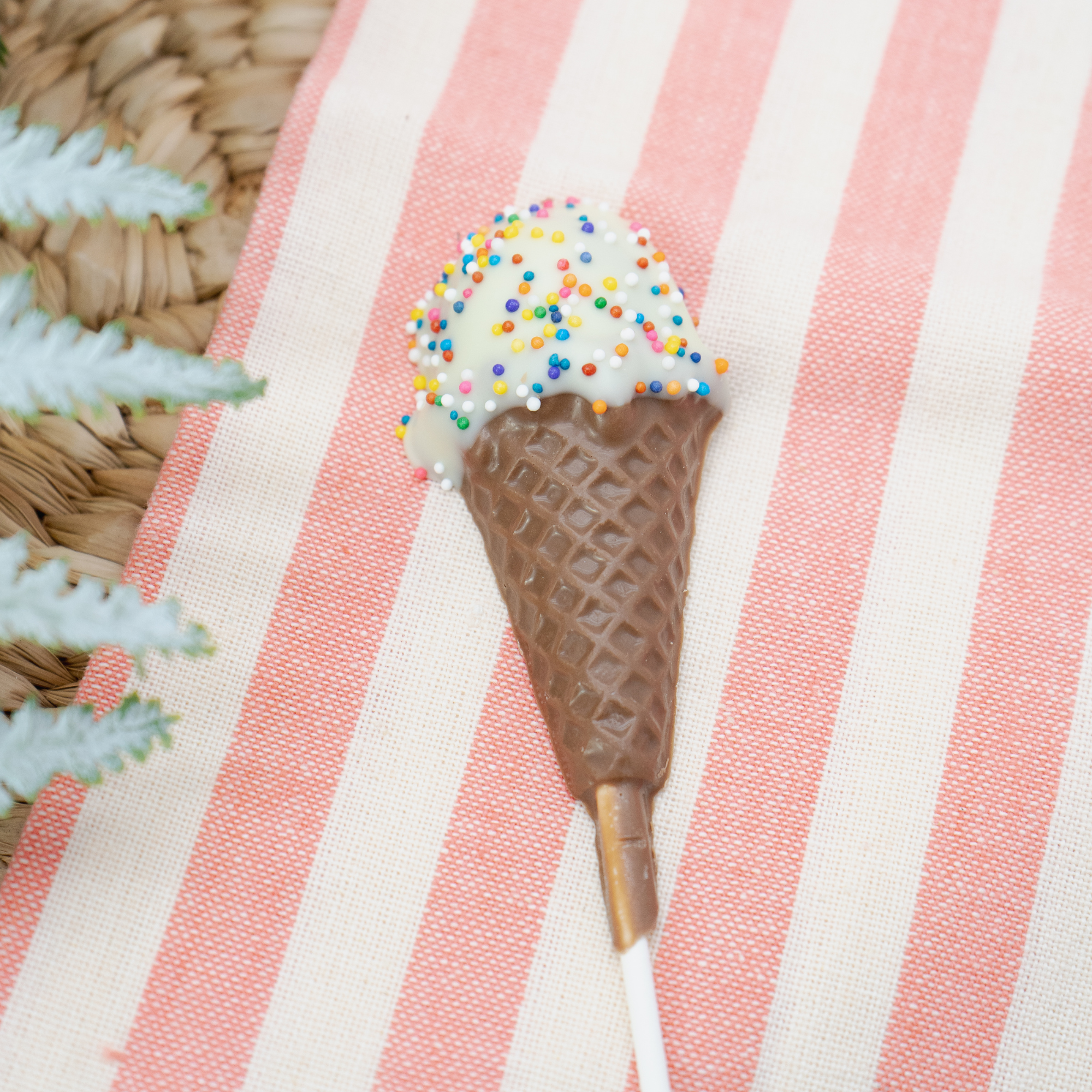 Ice Cream Cone Pops with Sprinkles