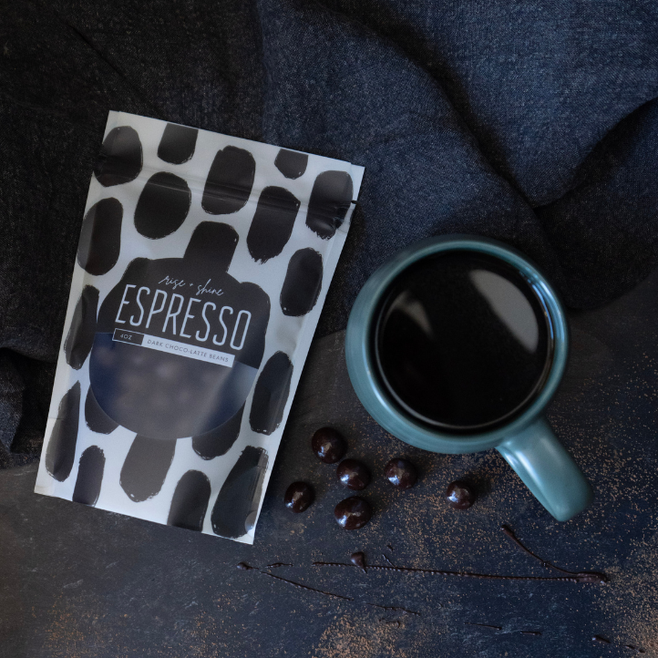 Rise & Shine Dark Chocolate Espresso Beans