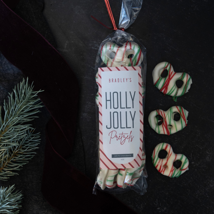 White Chocolate Holly Jolly Pretzels
